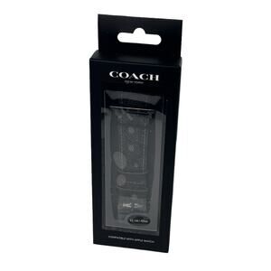 Coach Signature canvas strap Apple Watch Strap, 42 Mm And 44 Mm Black